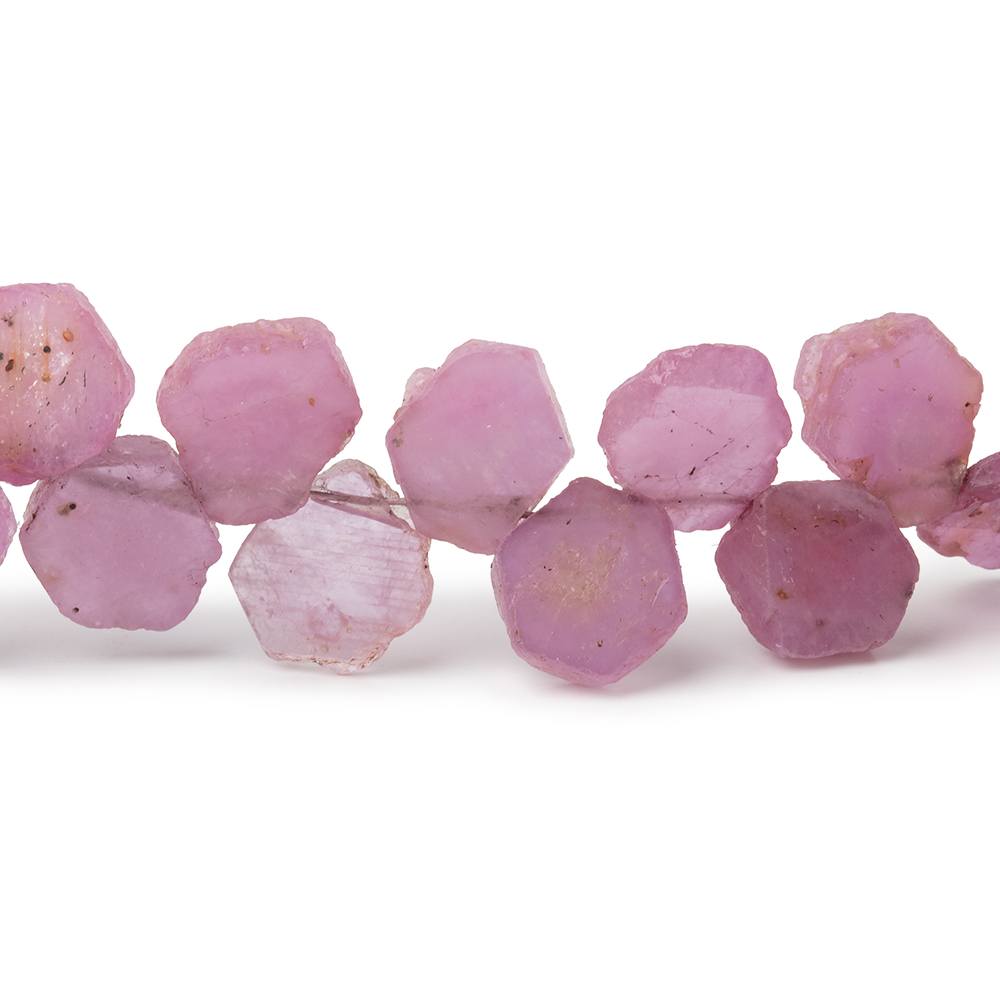 6.5-10mm Pink Sapphire Slice Beads 7 inch 34 pieces - Beadsofcambay.com
