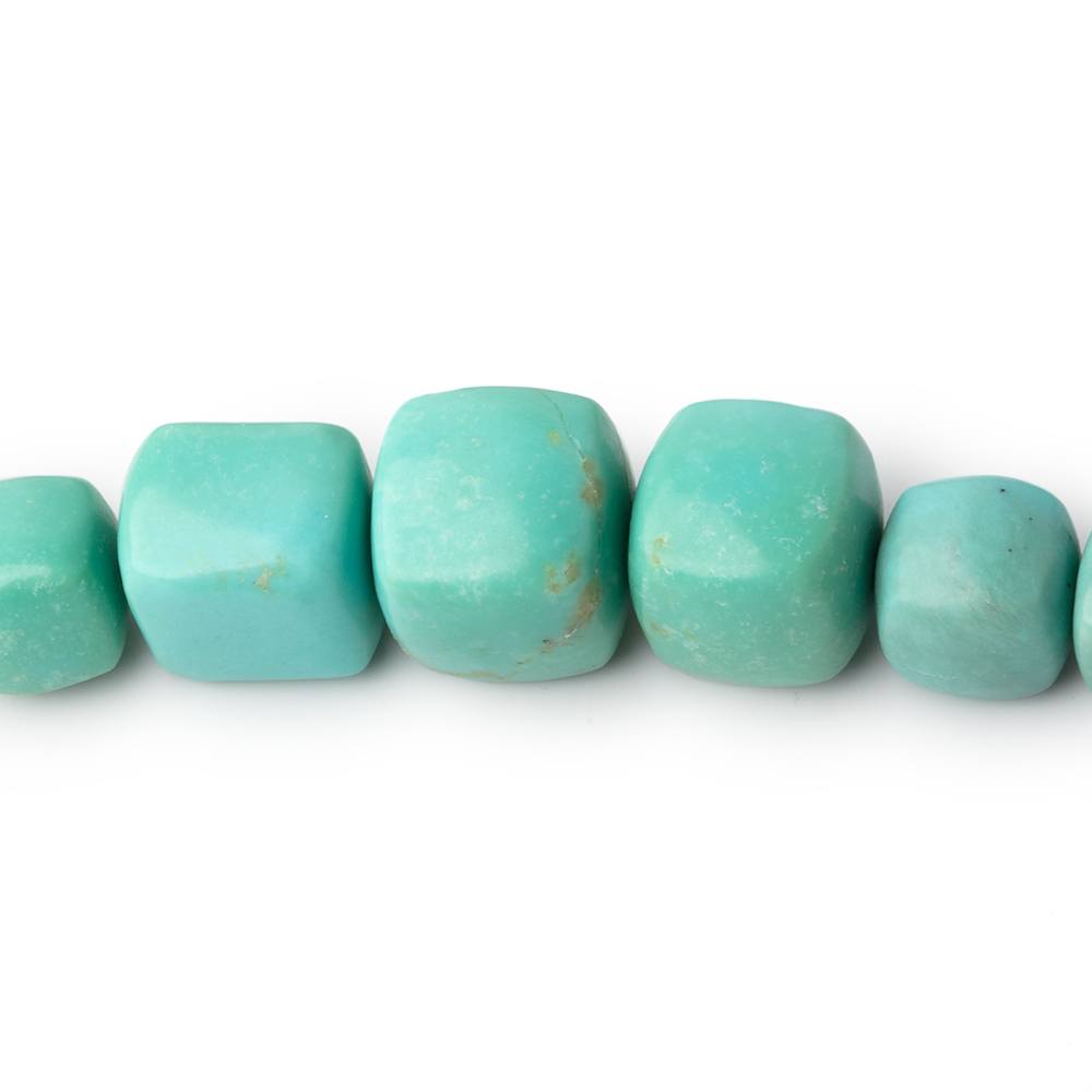 6.5 - 12.5mm Sleeping Beauty Turquoise Plain Cubes 16 inch 48 Beads AAA - Beadsofcambay.com