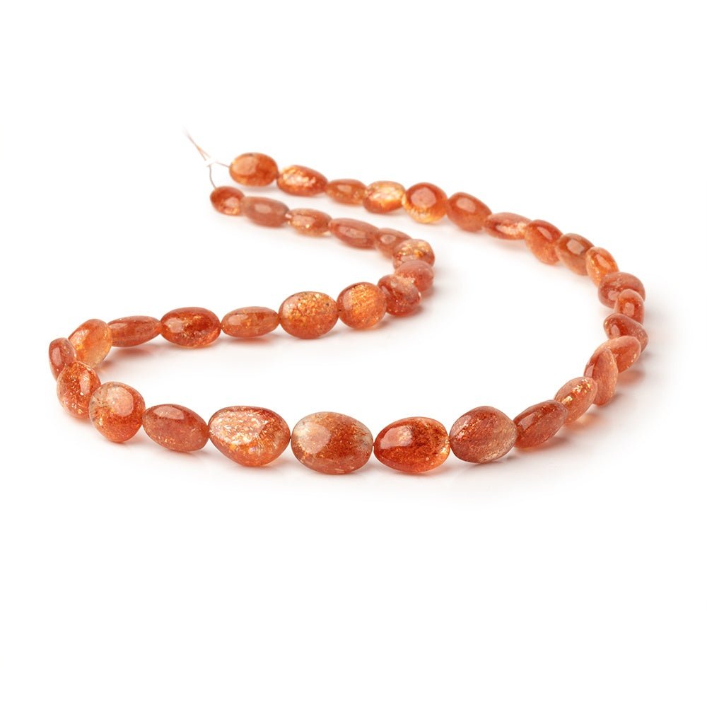 6.5x5 - 12x10mm Sunstone Plain Nugget Beads 16 inch 39 pieces AA - Beadsofcambay.com