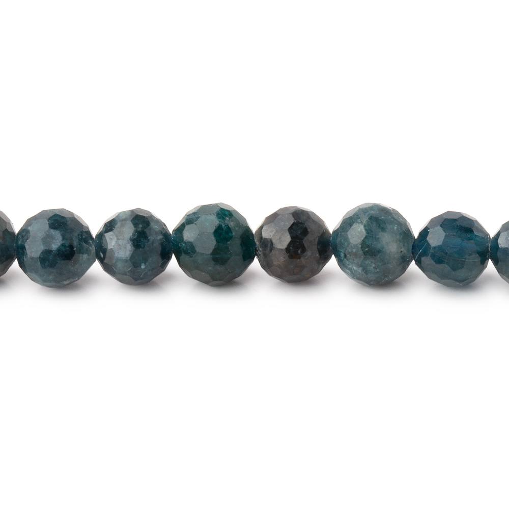 6mm Indicolite Tourmaline Micro Faceted Round Beads 15 inch 60 pieces - Beadsofcambay.com