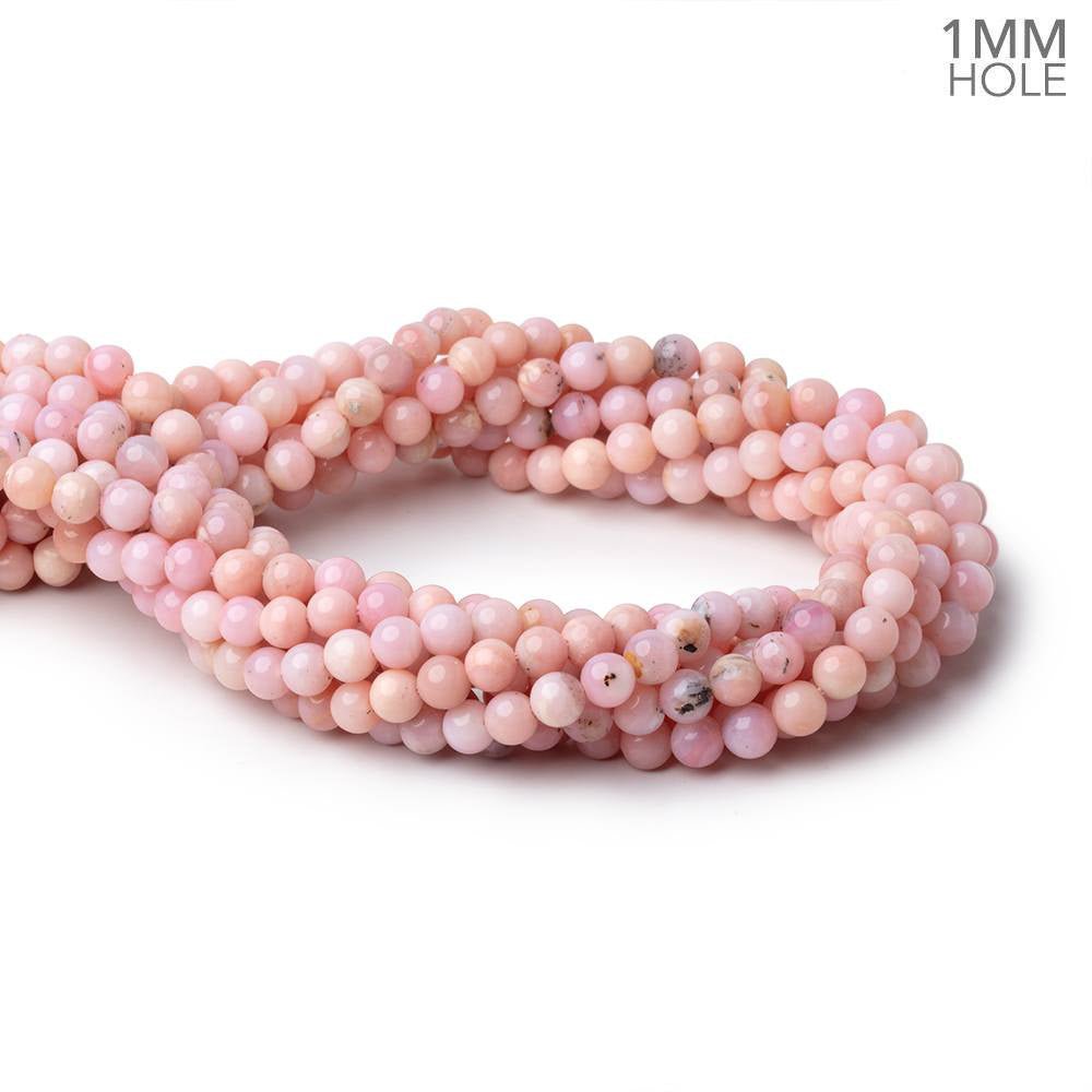 6mm Pink Peruvian Opal Plain Round Beads 15.5 inch 66 pieces 1mm Hole - Beadsofcambay.com