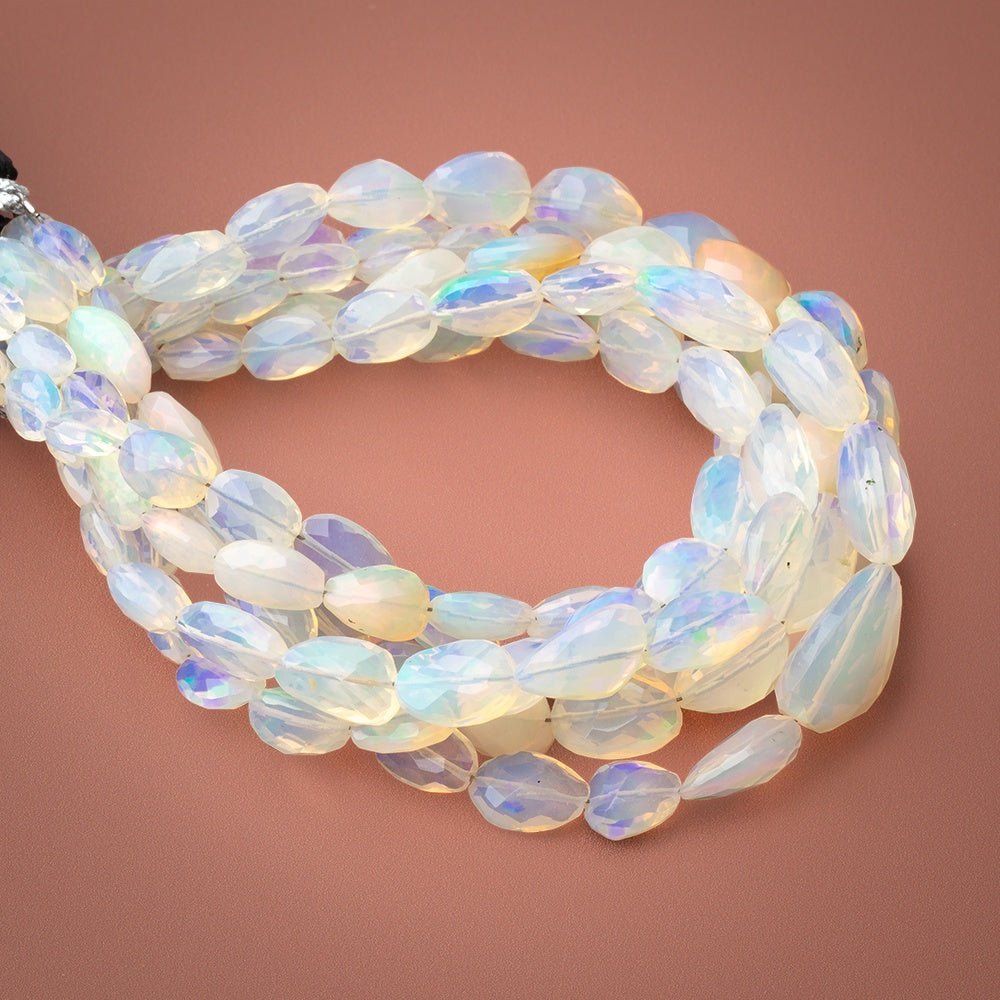 6x4 - 12x8mm Ethiopian Opal Faceted Nugget Beads 7 inch 18 pieces AA - Beadsofcambay.com