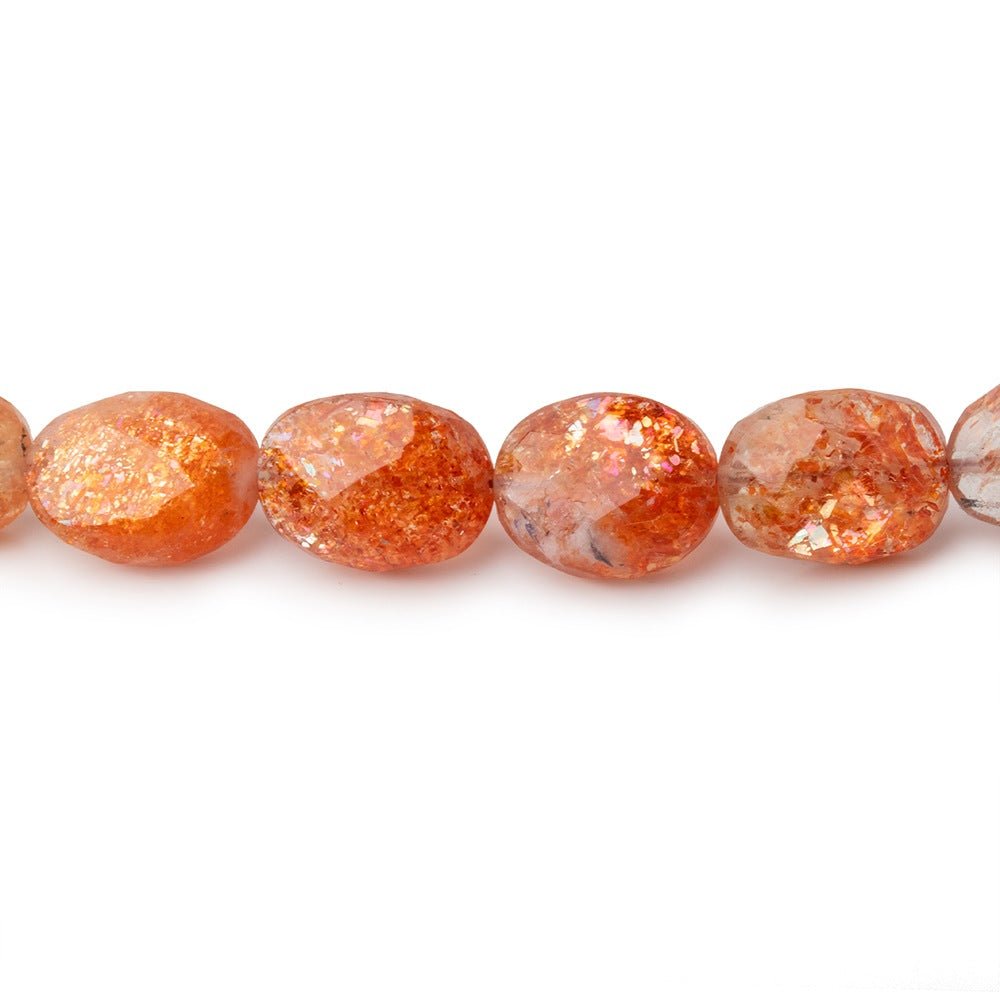 6x4 - 8.5x6mm Sunstone Faceted Oval Beads 16 inch 53 pieces AAA - Beadsofcambay.com