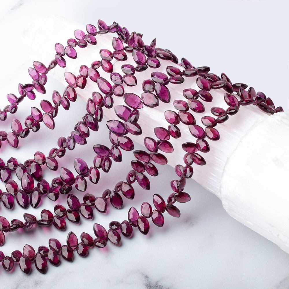 6x4 - 9x5mm Purple Garnet Faceted Marquise Beads 8 inch 54 pieces AA - Beadsofcambay.com