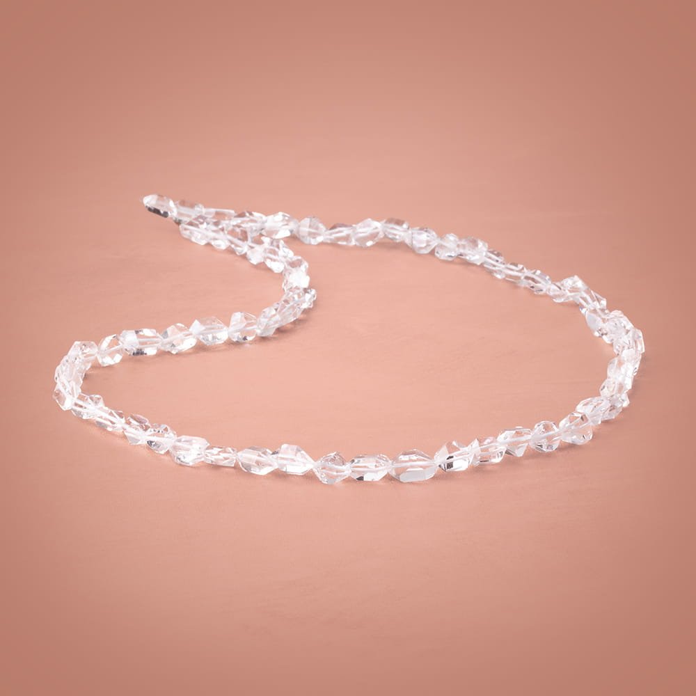 6x5 - 8x6mm Double Terminated Quartz Beads 15.5 inch 52 pieces - Beadsofcambay.com