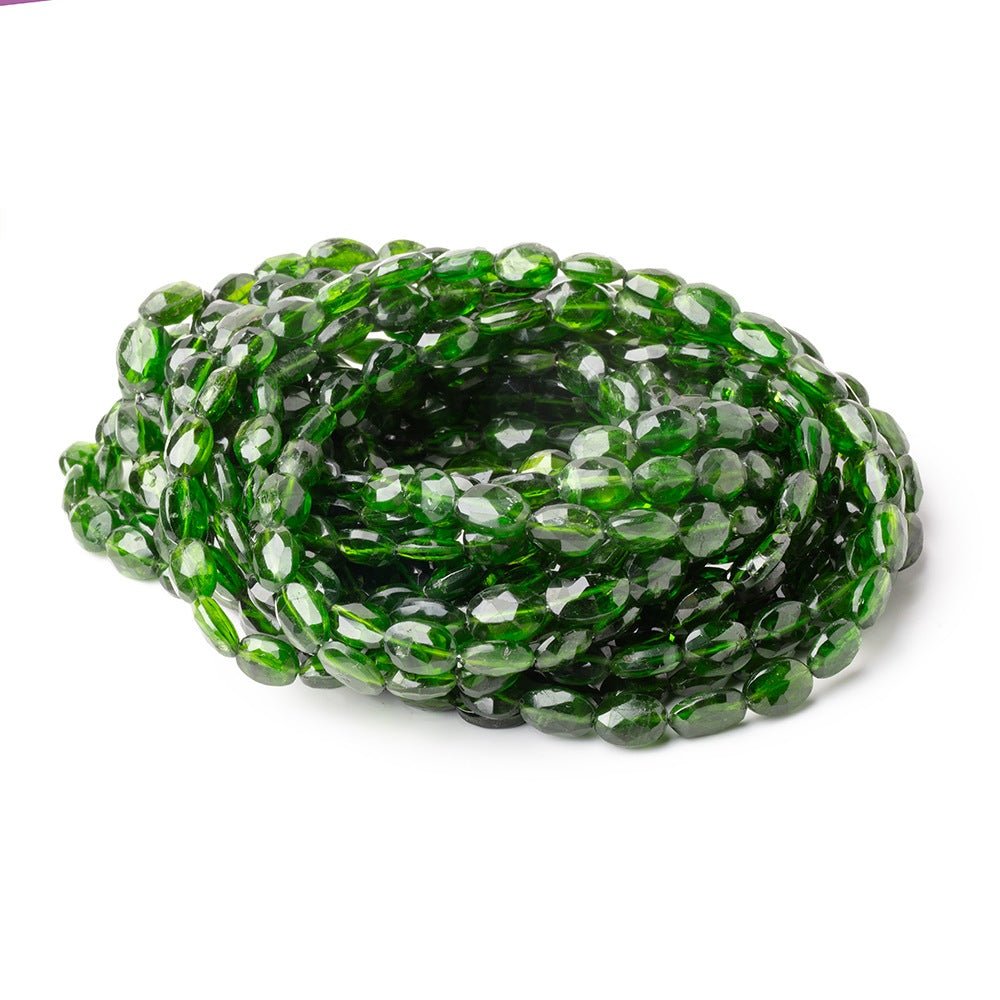 7 - 10mm Chrome Diopside Faceted Oval 16 inch 46 Beads - Beadsofcambay.com