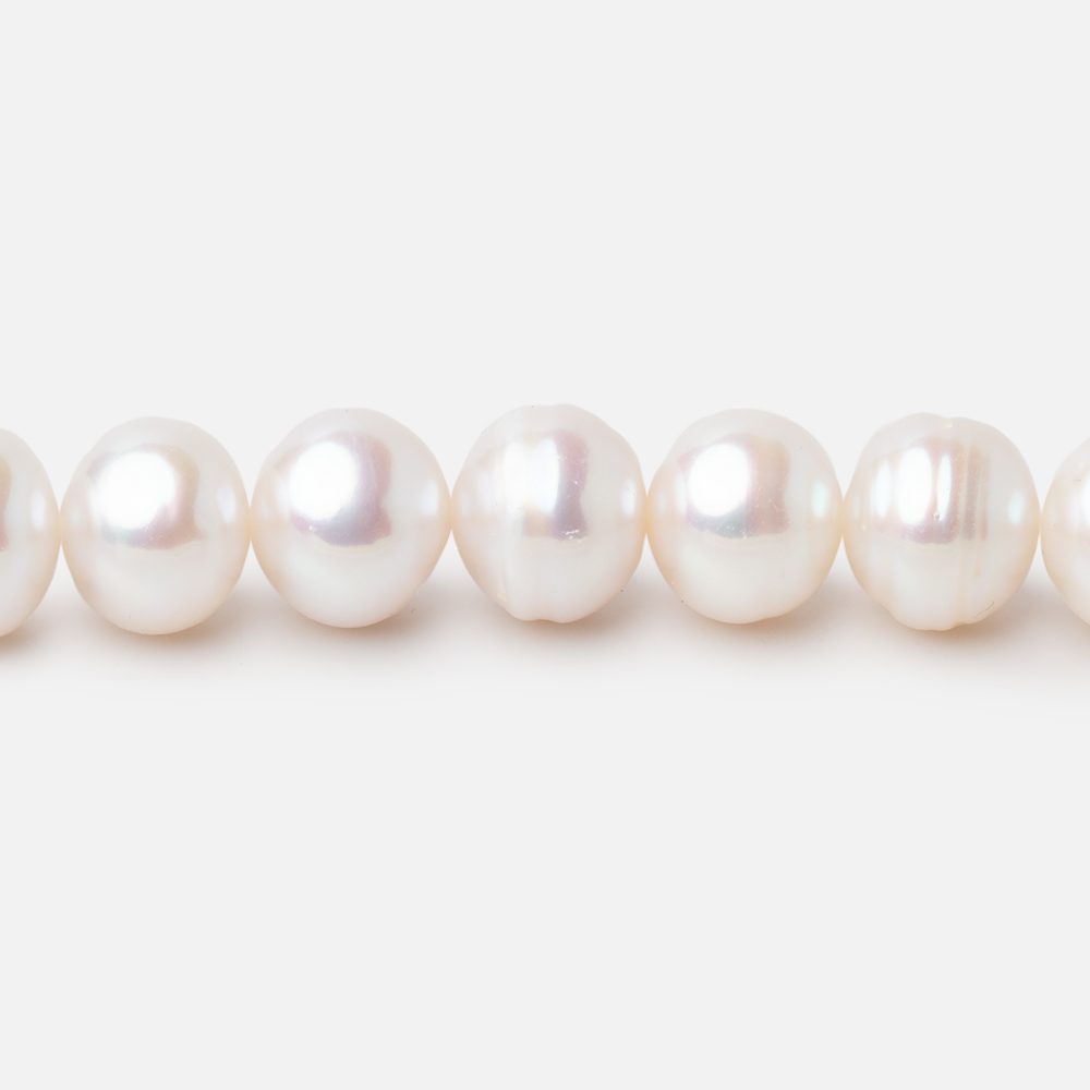 7 - 8mm Off White Chinese Akoya Saltwater Pearls 15.5 inch 56 pieces A - Beadsofcambay.com