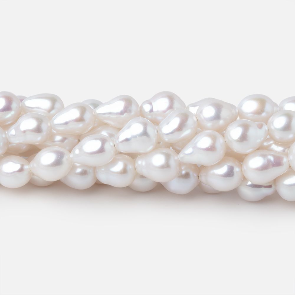 7 - 8mm White Chinese Akoya Saltwater Pearls 15.5 inch 50 Beads - Beadsofcambay.com