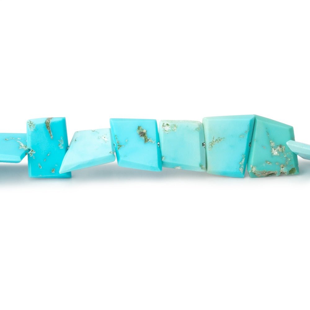7 - 9mm Sleeping Beauty Turquoise Faceted Freeform Slice 7 inch 26 Beads - Beadsofcambay.com