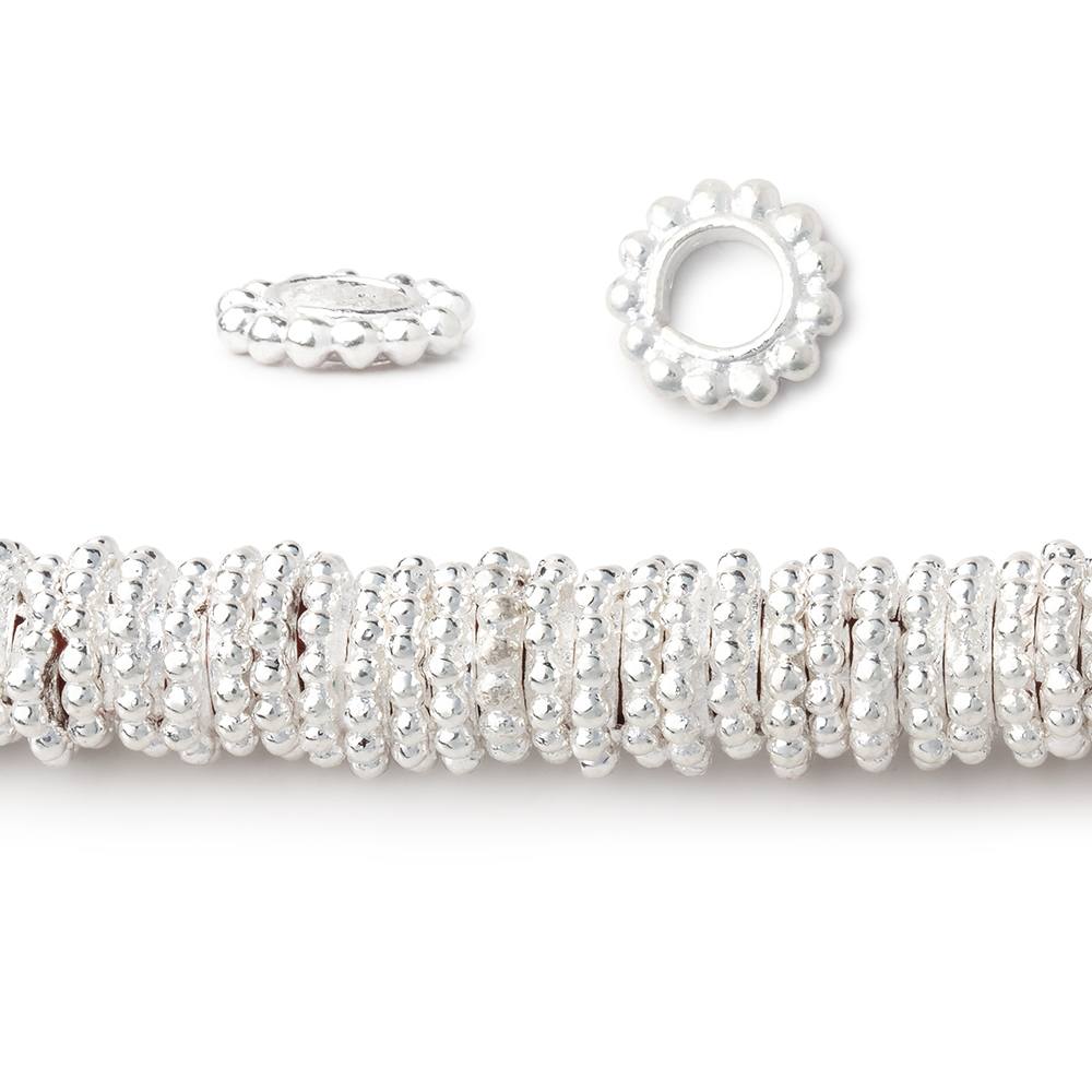 7mm Daisy Spacers with 3.5mm Large Hole 8 inch 145 Beads - Beadsofcambay.com