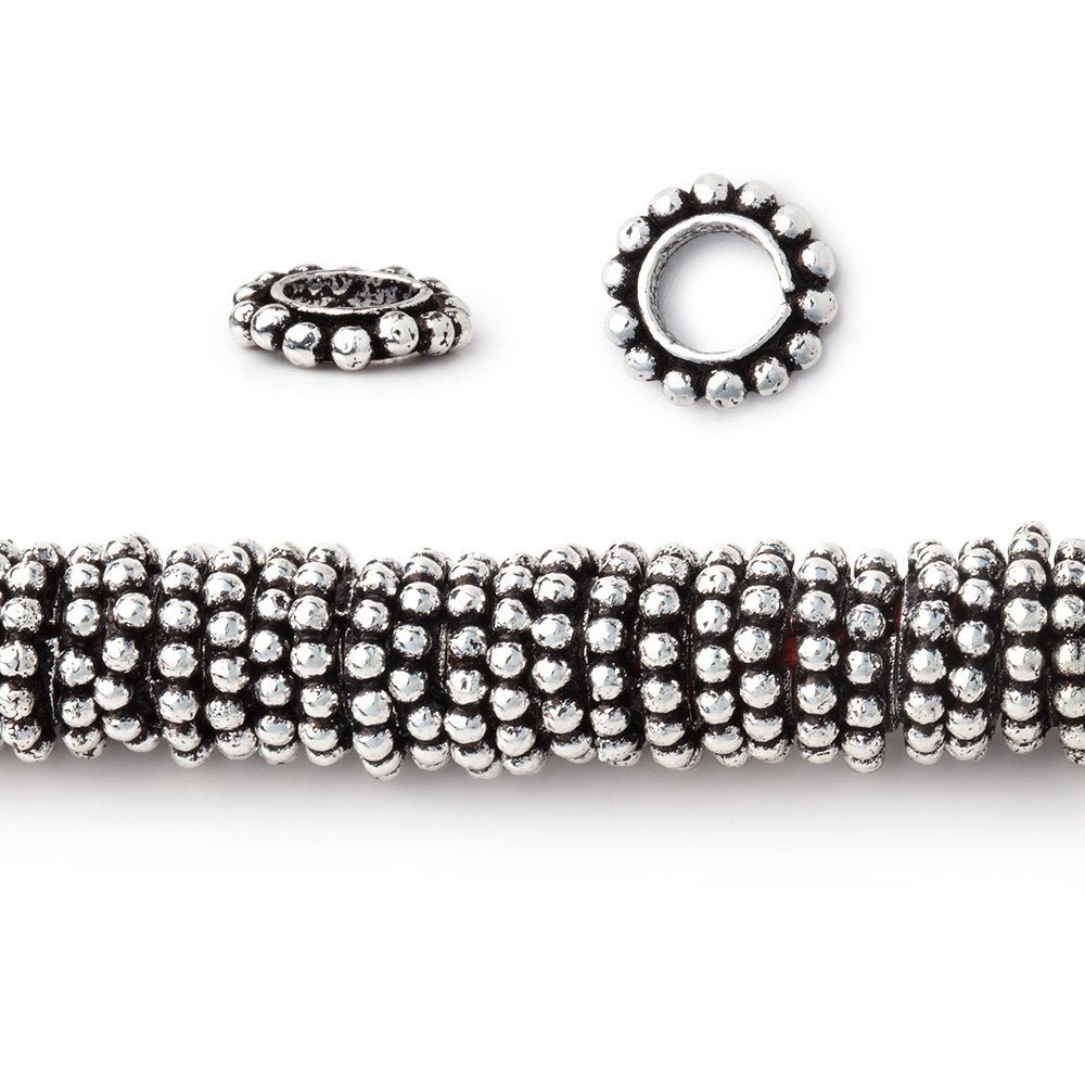 7mm Daisy Spacers with 3.5mm Large Hole 8 inch 145 Beads - Beadsofcambay.com