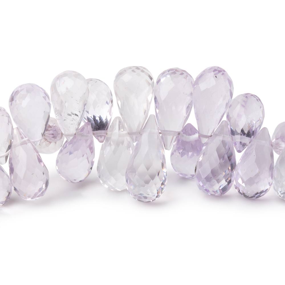 7x5 - 11x6mm Pink Amethyst Faceted Tear Drops 8 inch 70 Beads AA - Beadsofcambay.com