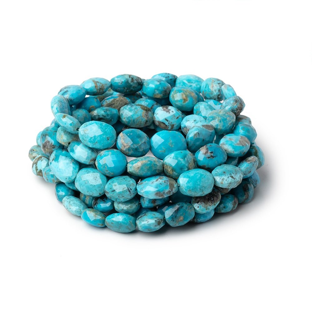 7x5-11x9mm Sleeping Beauty Turquoise Faceted Nuggets 18 inch 48 Beads - Beadsofcambay.com