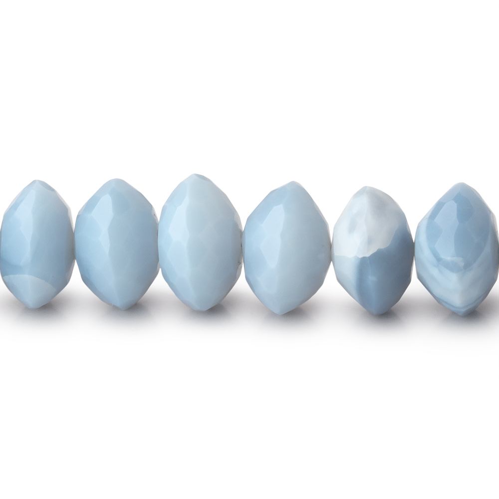 8 - 10mm Owyhee Blue Opal German Faceted Rondelle 16 inch 75 Beads - Beadsofcambay.com