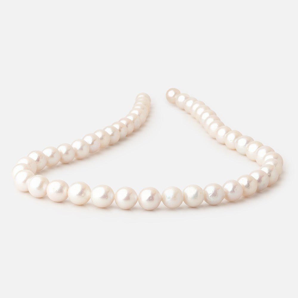 8.5 - 9mm Cream Chinese Akoya Saltwater Pearls 15 inch 44 Beads A - Beadsofcambay.com