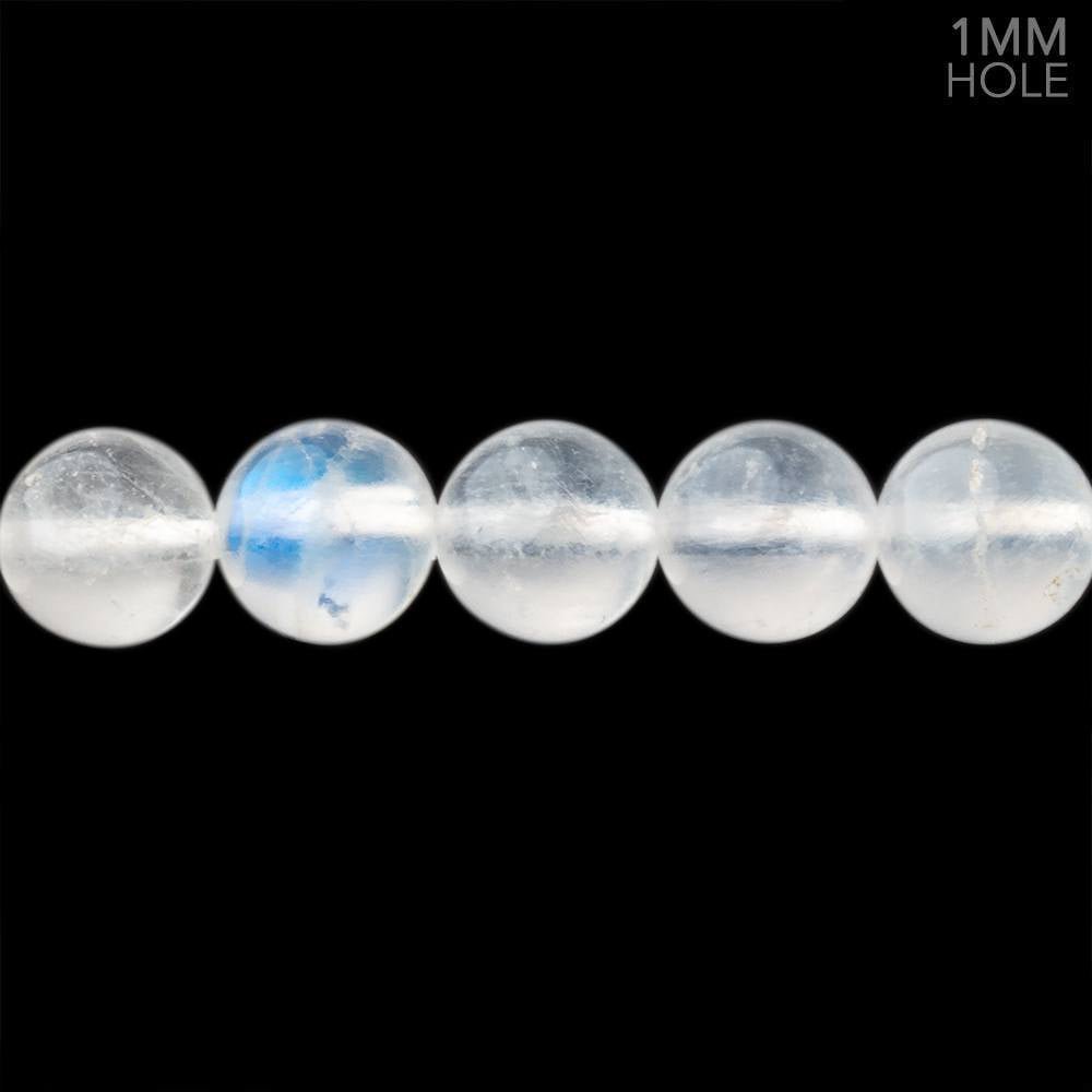 8.5mm Rainbow Moonstone Plain Round 15.5 inch 46 Beads 1mm Hole - Beadsofcambay.com