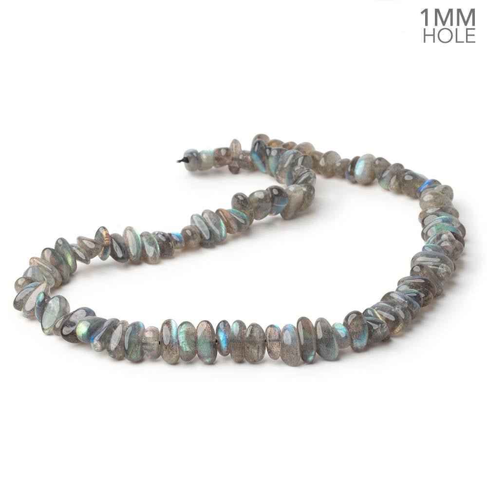 8x4 - 12x4.5mm Labradorite Plain Nugget 16 inch 96 Beads 1mm Hole AA - Beadsofcambay.com