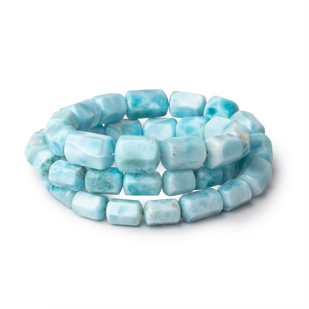 8x5 - 16x9mm Larimar Tube Beads 20 inch 40 pieces AAA - Beadsofcambay.com