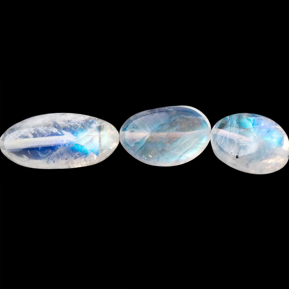 8x6 - 23x12mm Rainbow Moonstone Plain Nugget Beads 18 inch 38 pieces AA - Beadsofcambay.com