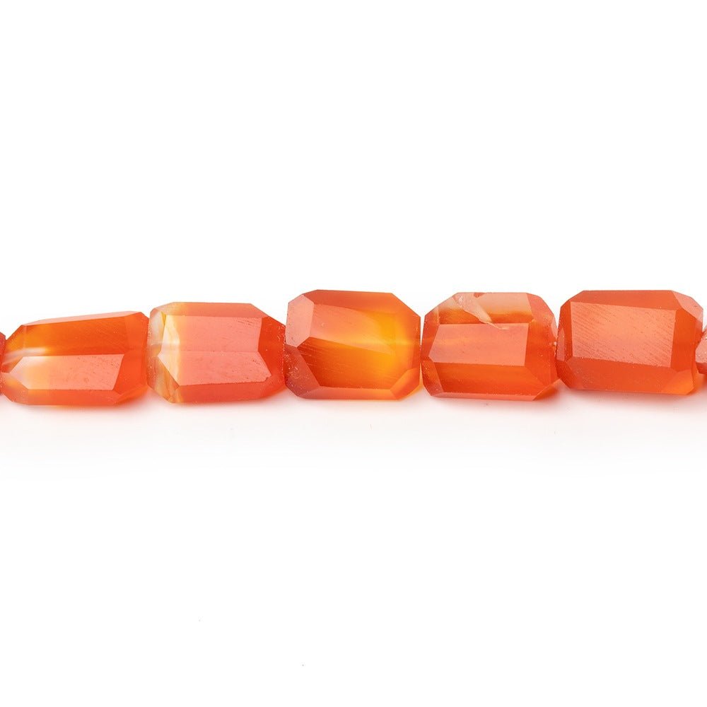 8x7 - 11x8mm Carnelian Faceted Nugget 14 inch 34 Beads - Beadsofcambay.com