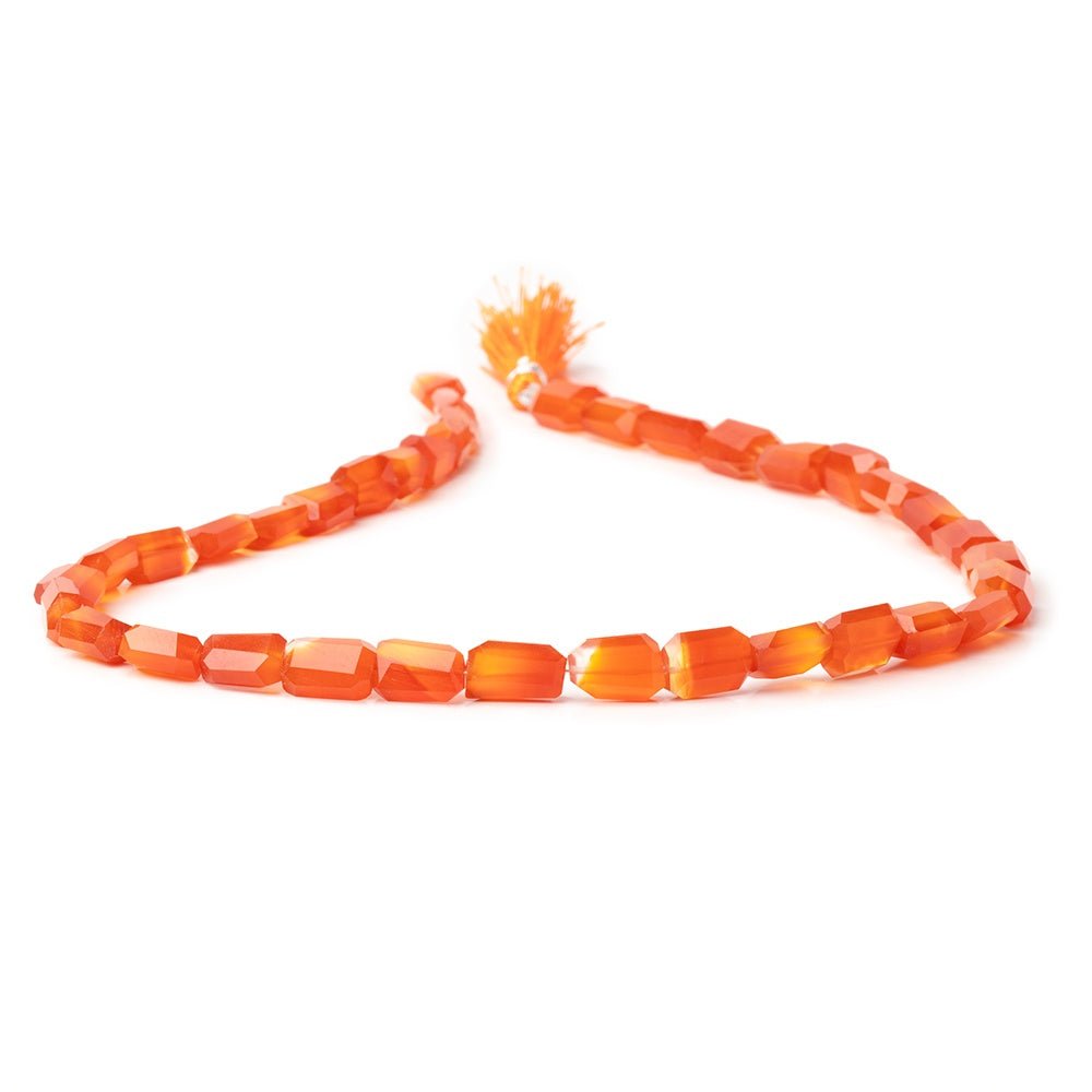 8x7 - 11x8mm Carnelian Faceted Nugget 14 inch 34 Beads - Beadsofcambay.com