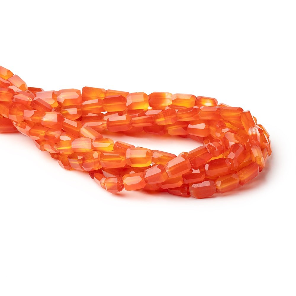 8x7 - 11x8mm Carnelian Faceted Nugget 14 inch 34 Beads - Beadsofcambay.com