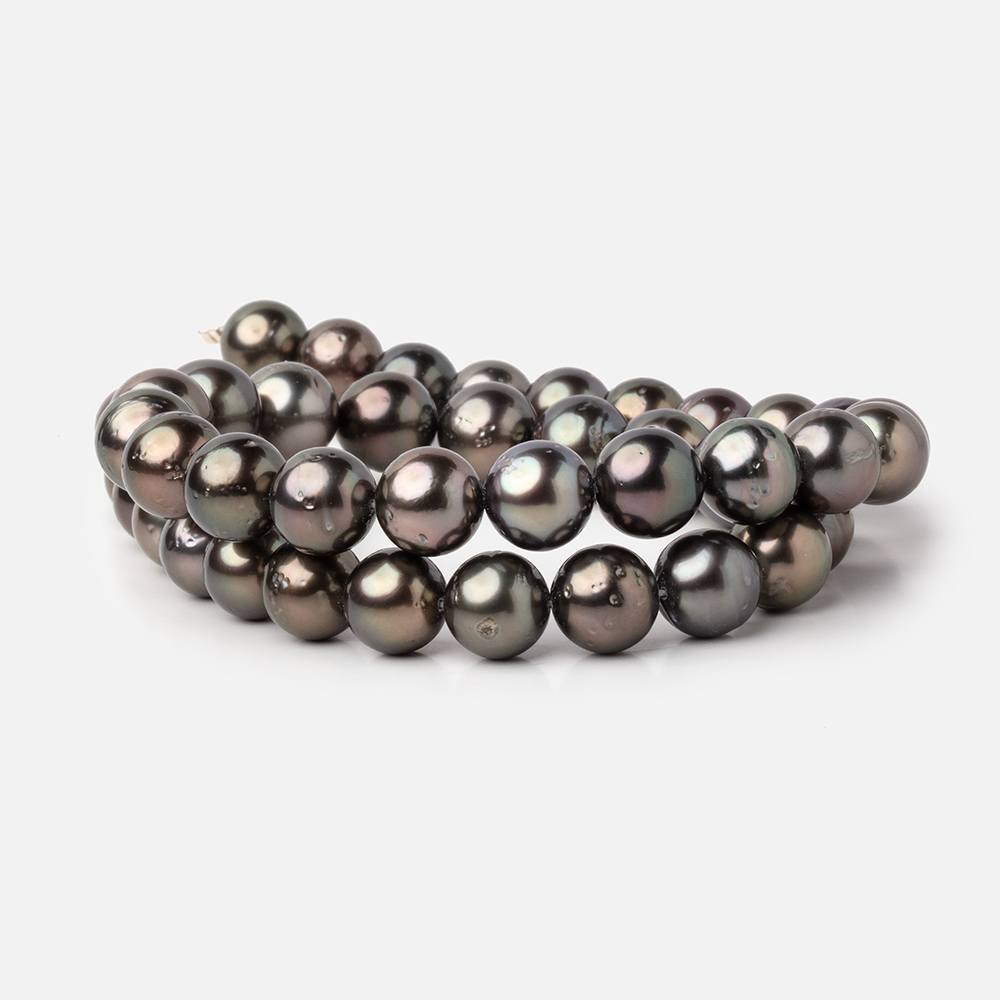 9 - 10mm Tahitian Saltwater Pearl Beads 16 inch 43 pieces AA - Beadsofcambay.com