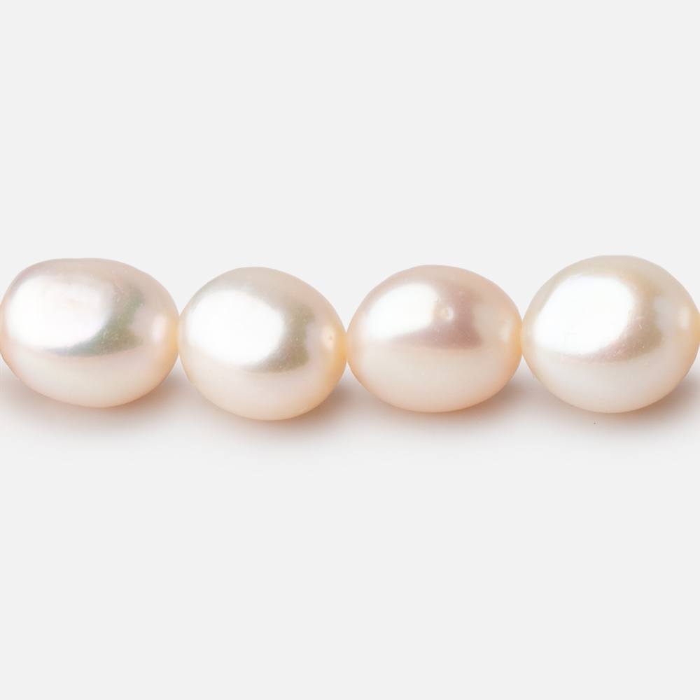 9 - 11mm Creamy Peach Baroque Freshwater Pearls 15.5 inch 38 Beads - Beadsofcambay.com