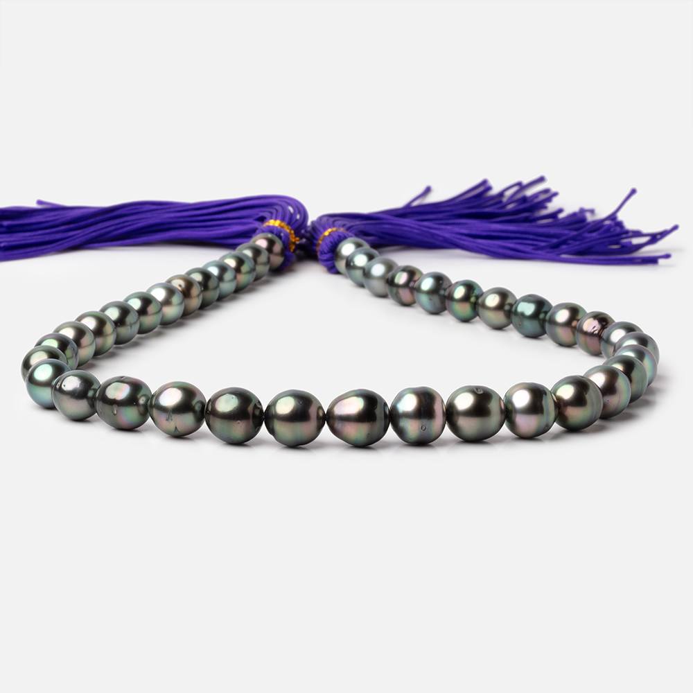 9-13mm Tahitian Saltwater Pearl Beads 16 inch 39 Pieces AA - Beadsofcambay.com