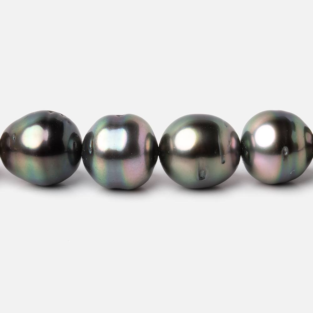 9-13mm Tahitian Saltwater Pearl Beads 16 inch 39 Pieces AA - Beadsofcambay.com