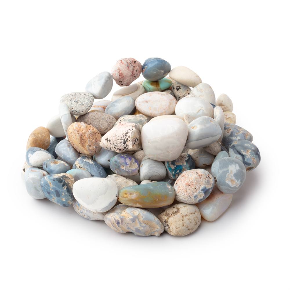 9 - 17mm Australian Boulder Opal plain nugget Beads 18 inch 33 pieces - Beadsofcambay.com
