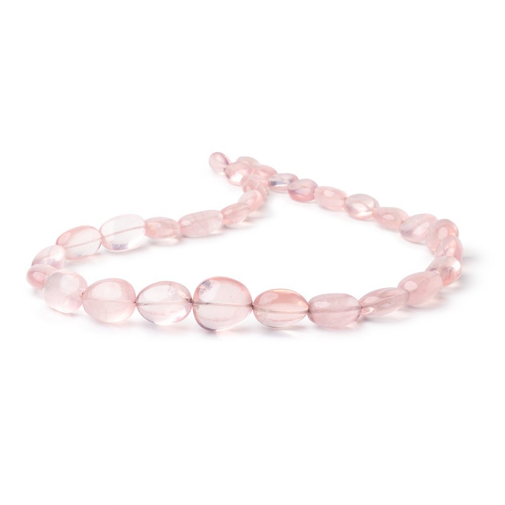9-18mm Rose Quartz Plain Nugget Beads 18 inch 31 pieces AA - Beadsofcambay.com