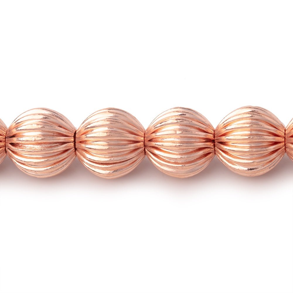 9mm Corrugated Round Beads - Beadsofcambay.com