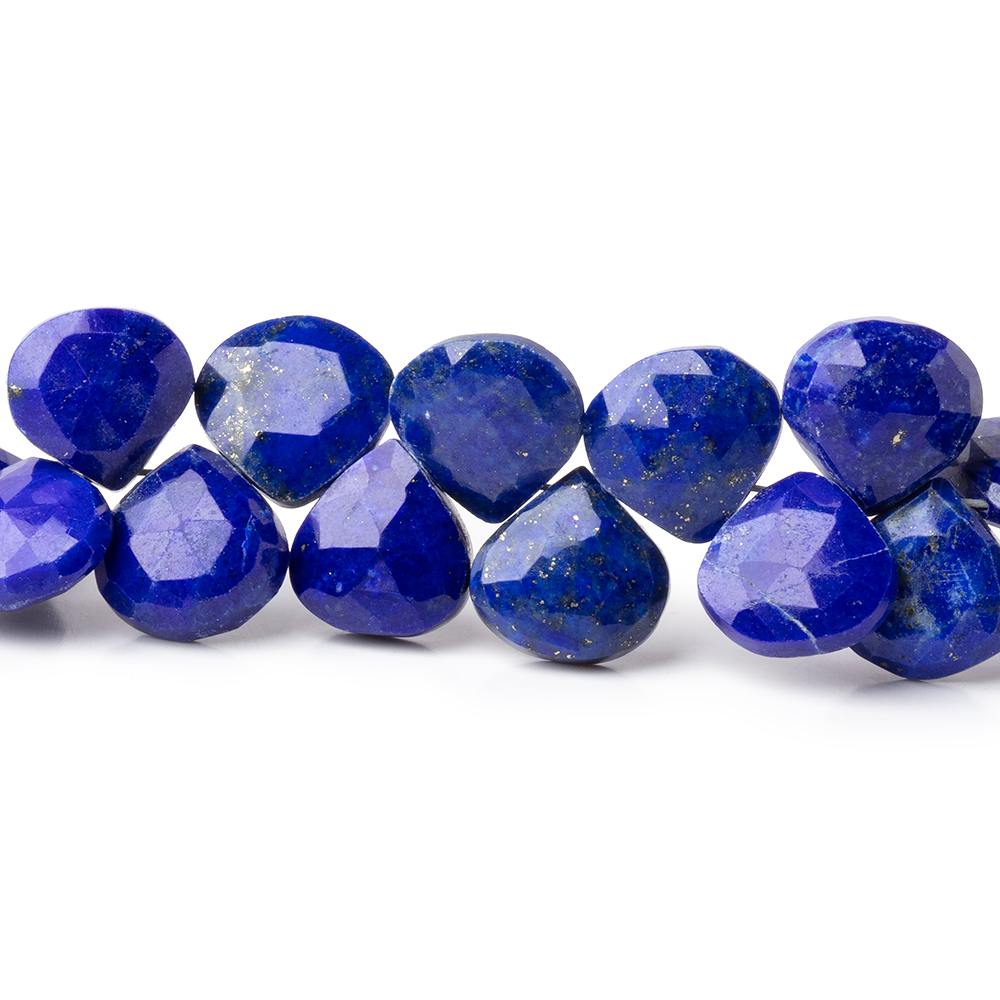 9mm Lapis Lazuli Faceted Heart Beads 7 inch 45 pieces - Beadsofcambay.com