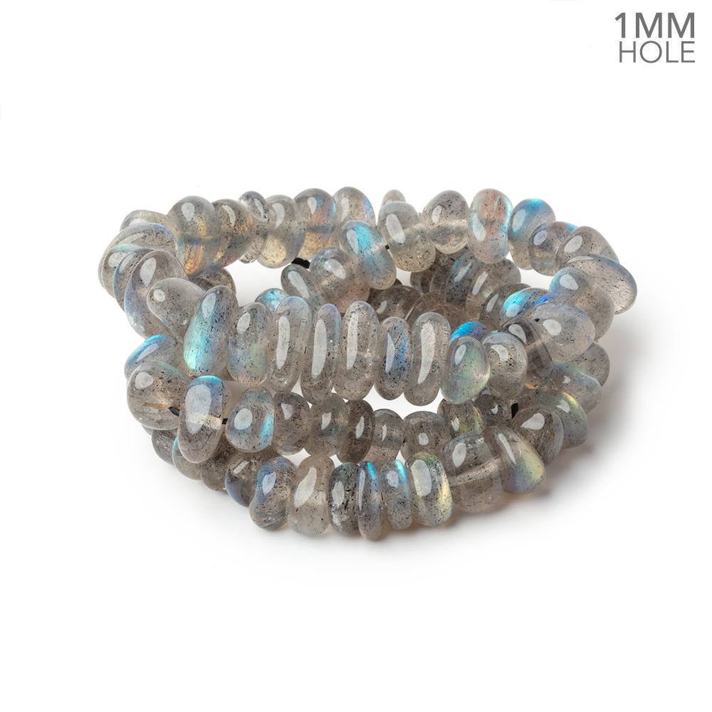 9x4 - 12x4mm Labradorite Plain Nugget 16 inch 94 Beads 1mm Hole AA - Beadsofcambay.com