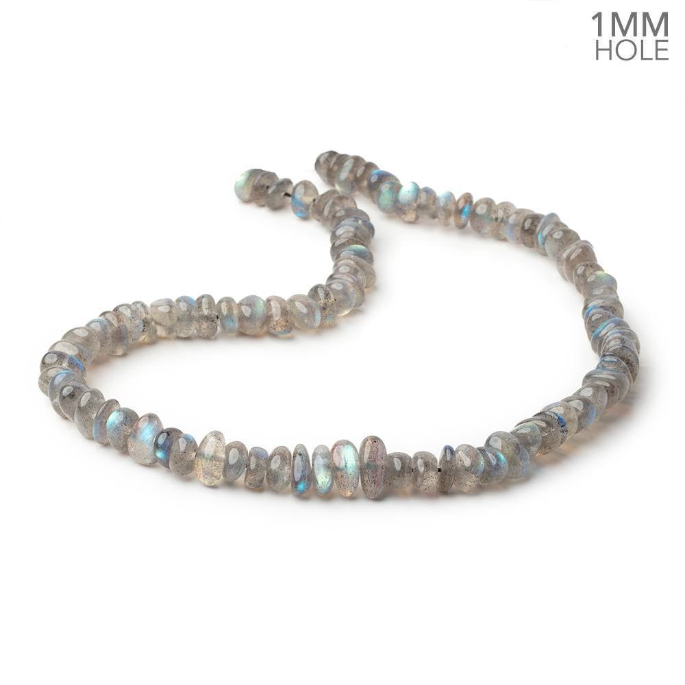 9x4 - 12x4mm Labradorite Plain Nugget 16 inch 94 Beads 1mm Hole AA - Beadsofcambay.com