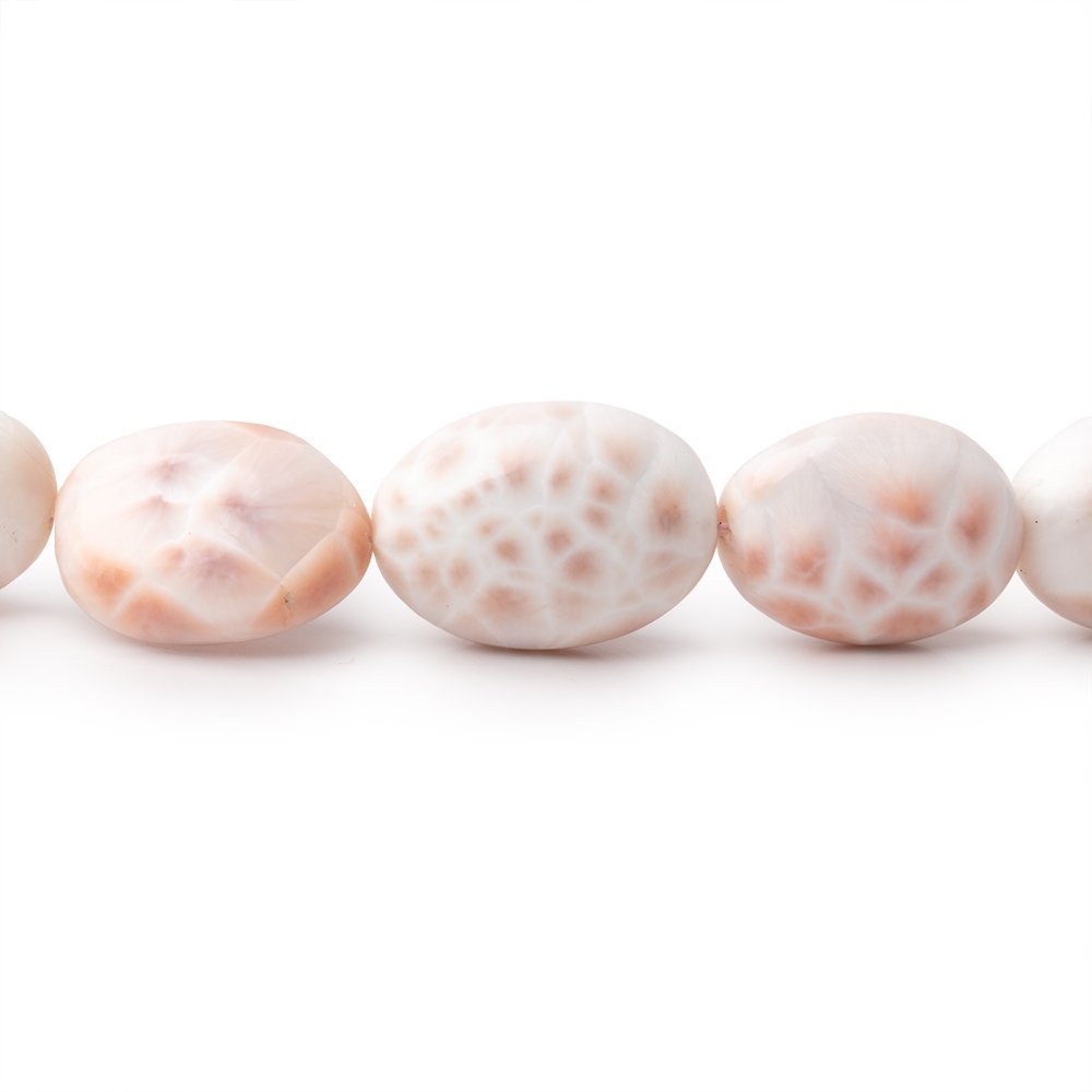 9x7 - 16x11mm Natrolite Plain Oval Beads 14 inch 27 pieces - Beadsofcambay.com