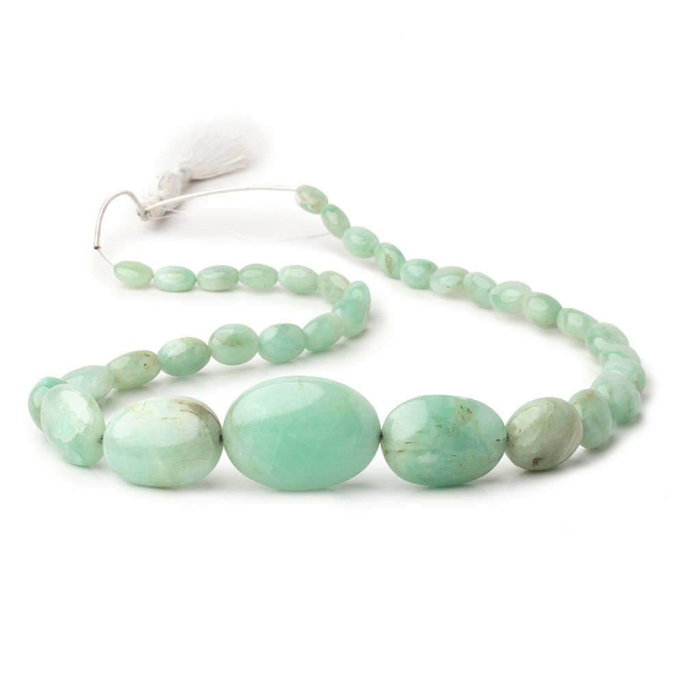 9x7 - 31x23mm Emerald Plain Nugget Beads 18 inch 35 pieces AA - Beadsofcambay.com
