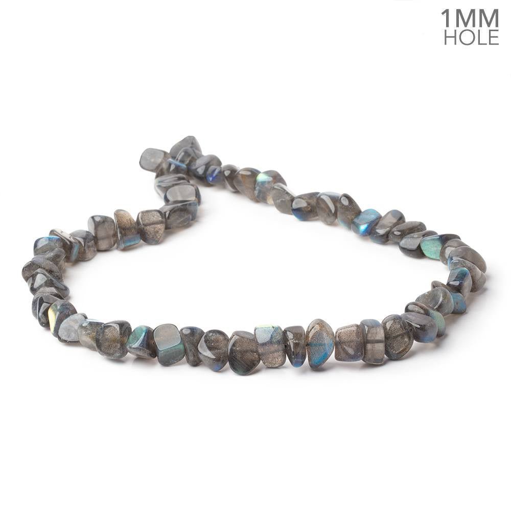 9x8 - 12x10mm Labradorite Plain Nugget 16 inch 41 Beads 1mm Hole - Beadsofcambay.com