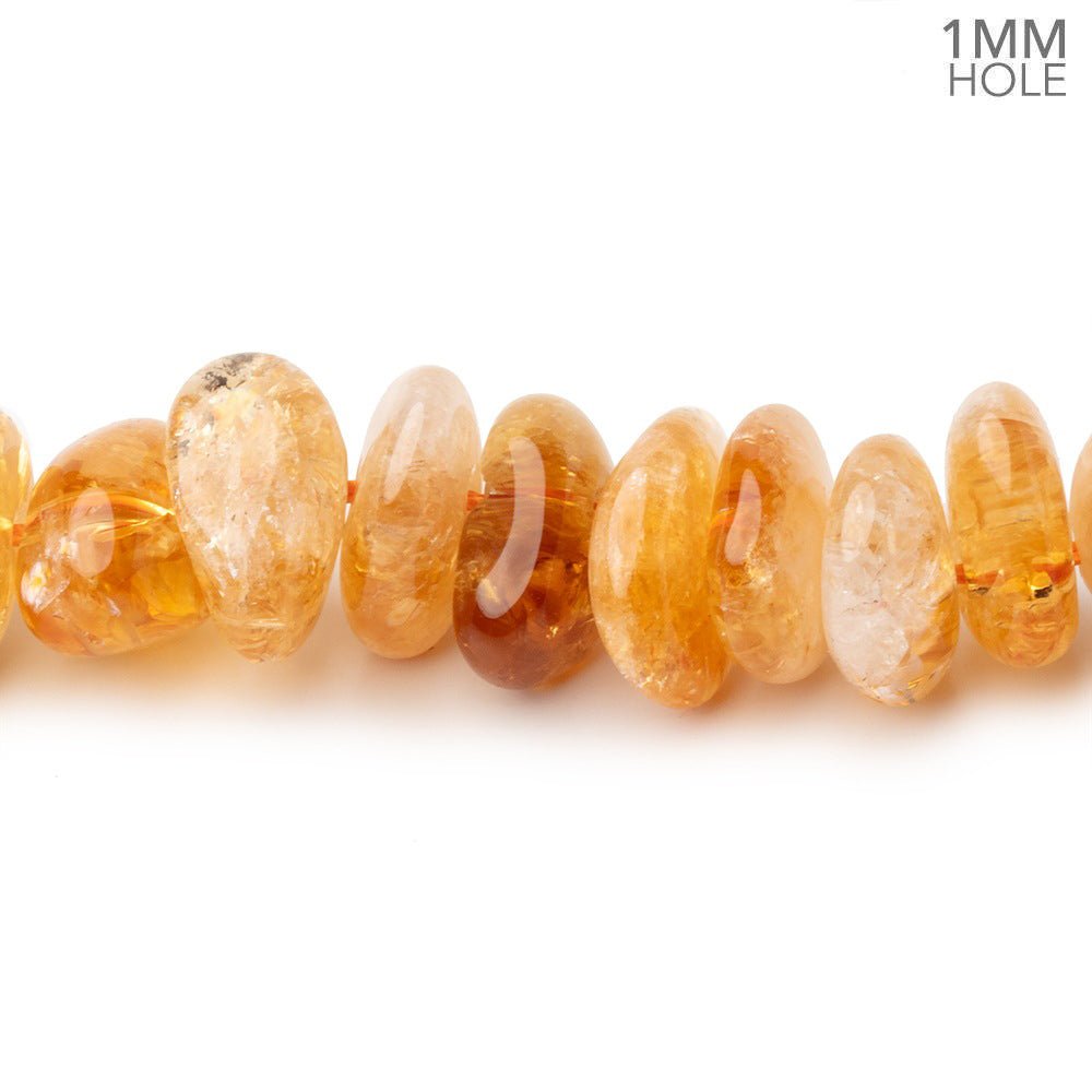 9x8 - 17x10mm Bi - Color Citrine Plain Nugget Beads 16 inch 63 pieces - Beadsofcambay.com