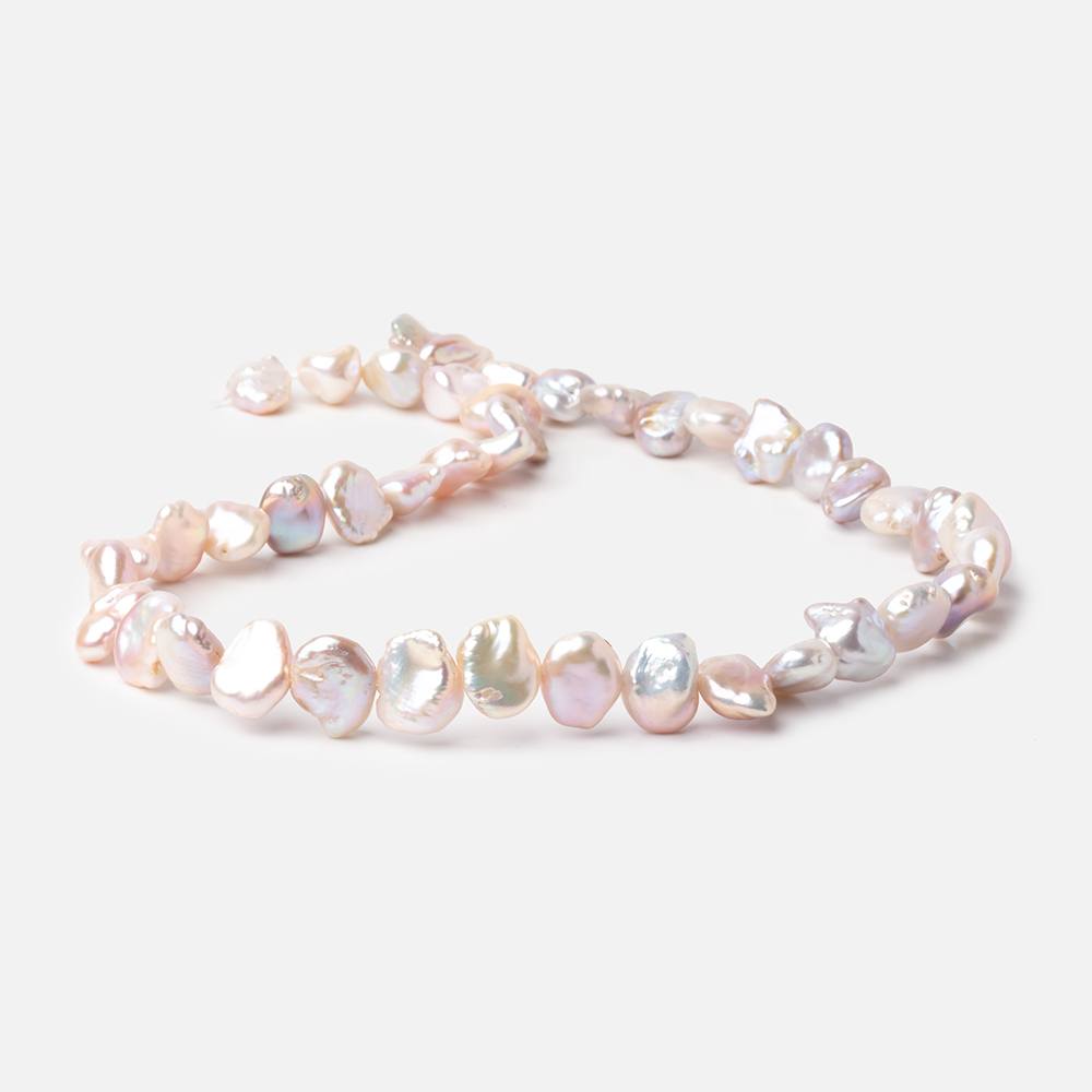 9x9 - 12x10mm Multi Color Keshi Freshwater Pearls 16 inch 43 pieces - Beadsofcambay.com