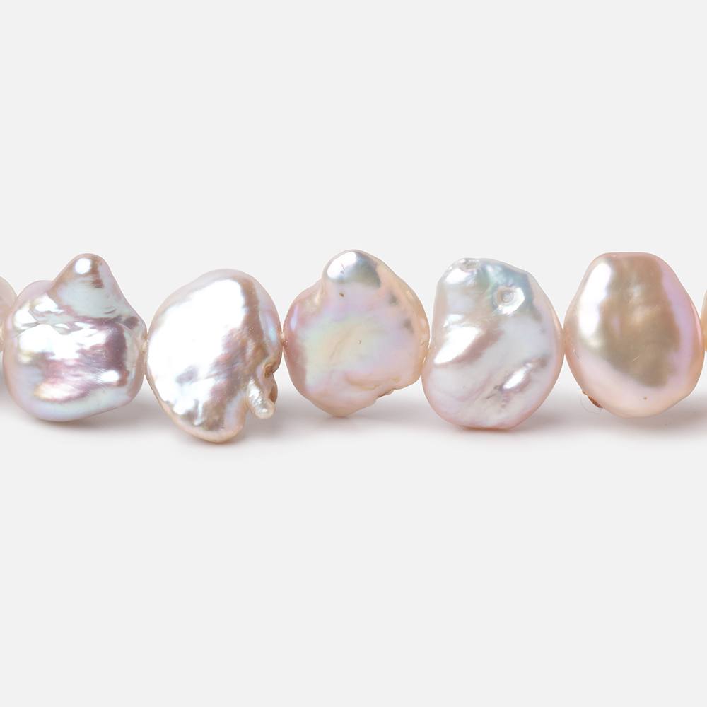 9x9 - 12x10mm Multi Color Keshi Freshwater Pearls 16 inch 43 pieces - Beadsofcambay.com