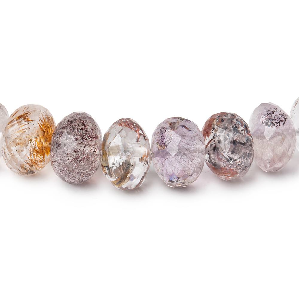 10-11mm Moss Amethyst Faceted Rondelle Beads 16.5 inch 60 pieces - Beadsofcambay.com