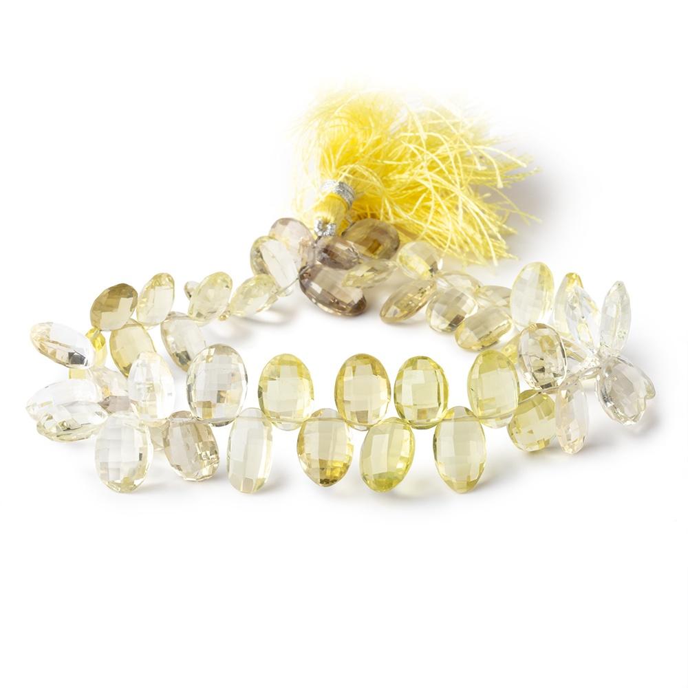 10-13mm Lemon Quartz Top Drill Oval Beads 10 inch 51 pieces - Beadsofcambay.com