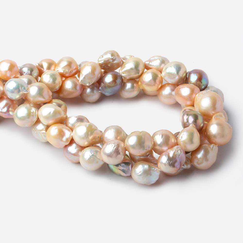 10-13mm Multi Color Ultra Baroque Freshwater Pearls 16 inch 28 pieces - Beadsofcambay.com