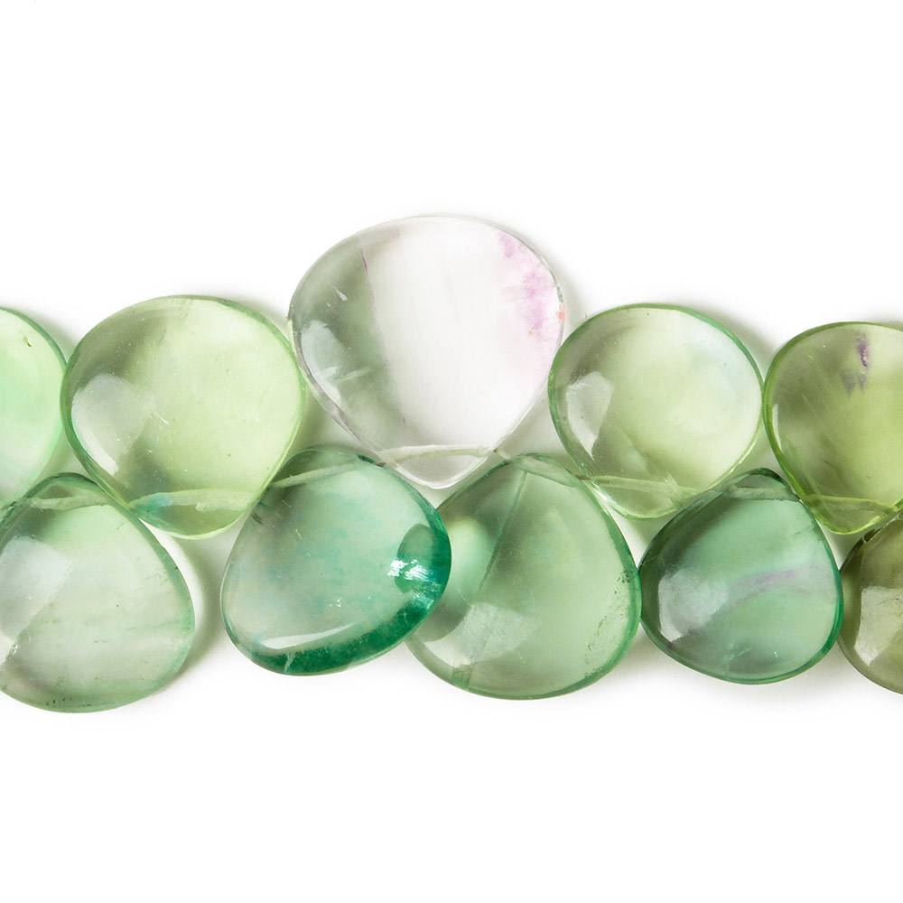 10-17mm Banded Fluorite Plain Heart and Pear Briolette 7 inch 29 pieces - Beadsofcambay.com