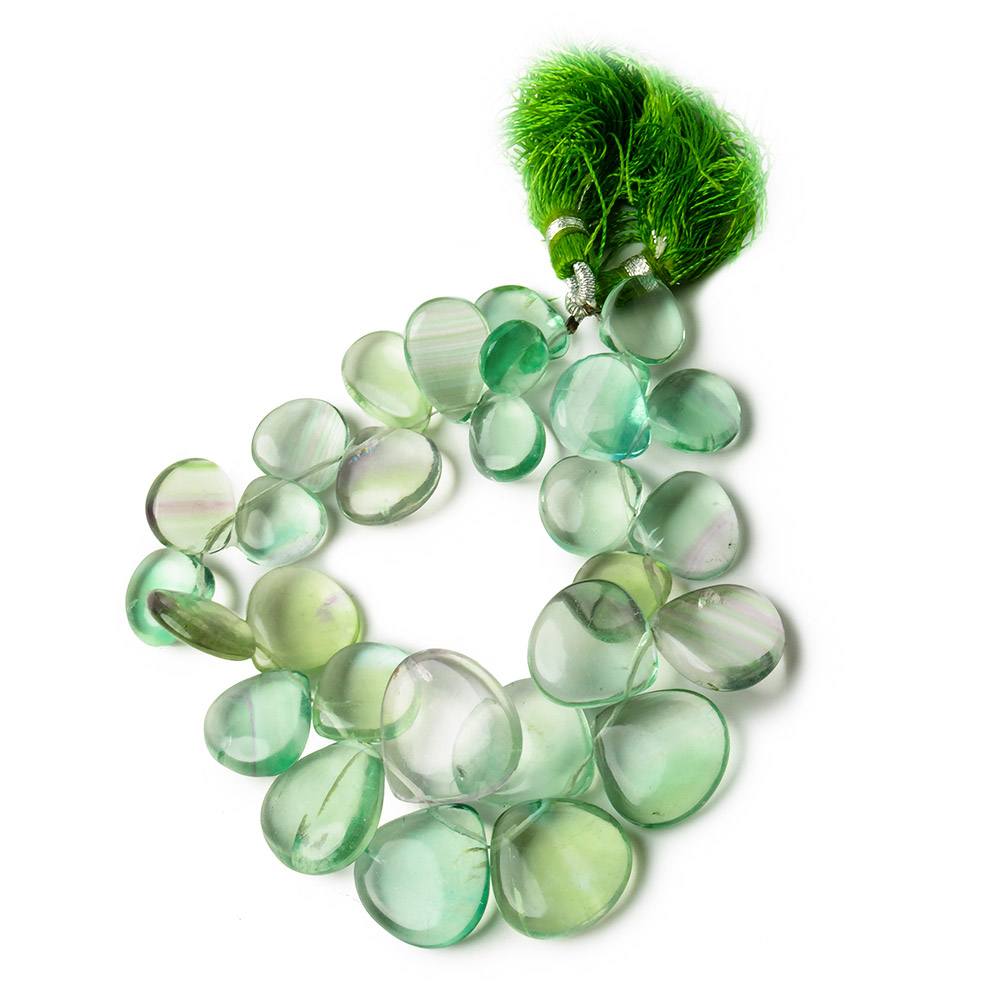 10-17mm Banded Fluorite Plain Heart and Pear Briolette 7 inch 29 pieces - Beadsofcambay.com