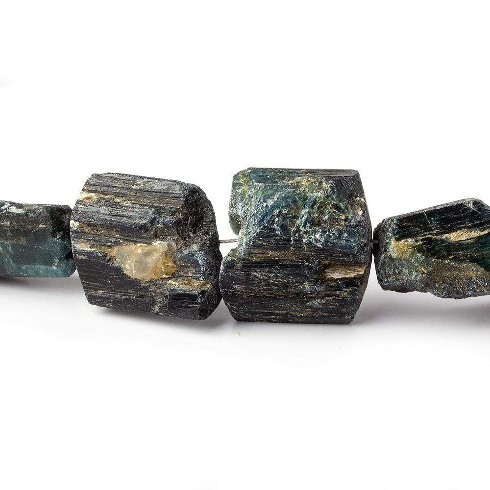 10-18mm Indicolite Tourmaline Beads Natural Crystals 30 pcs - Beadsofcambay.com