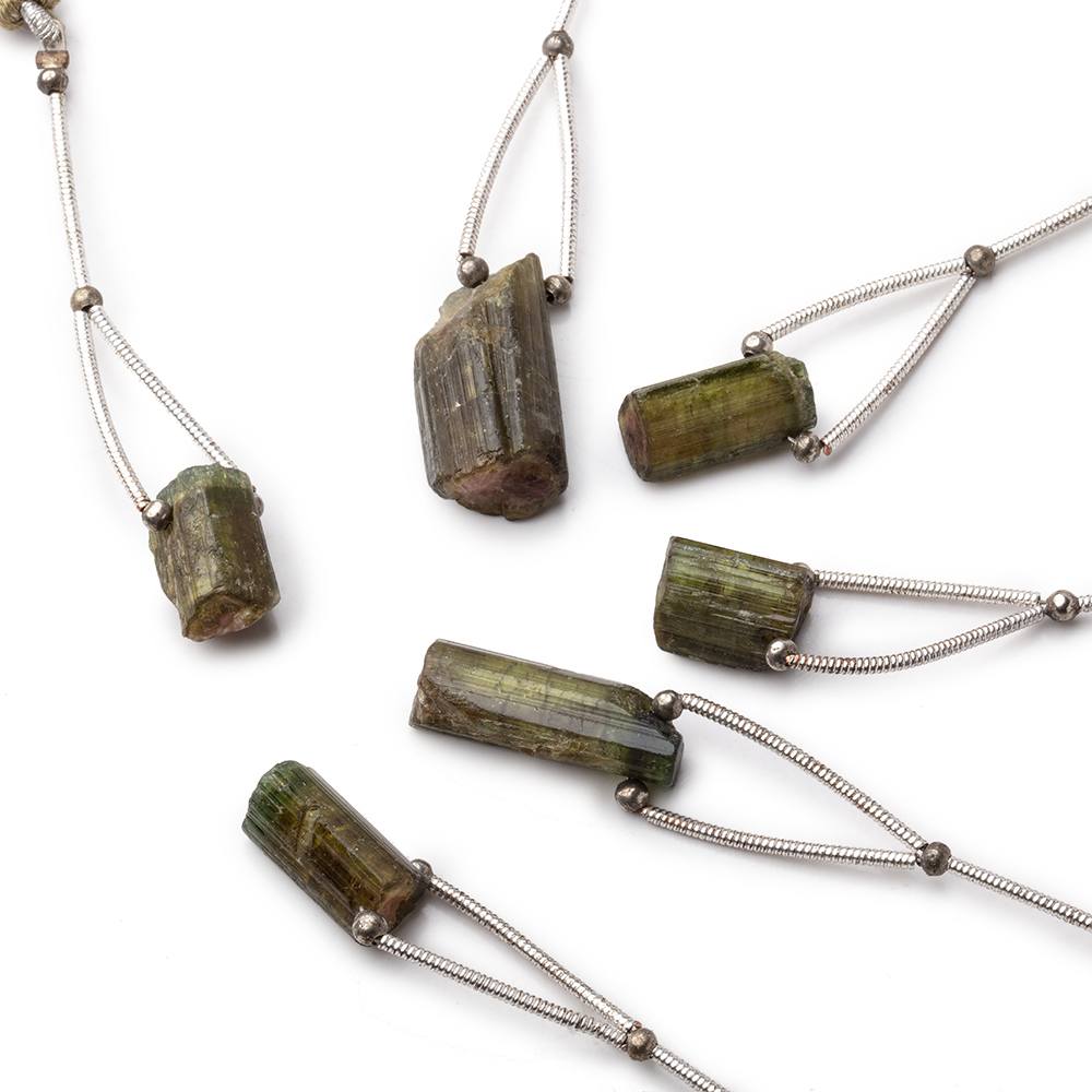 10-19mm Cat's Eye Tourmaline Natural Crystal Focal 1 Bead - Beadsofcambay.com