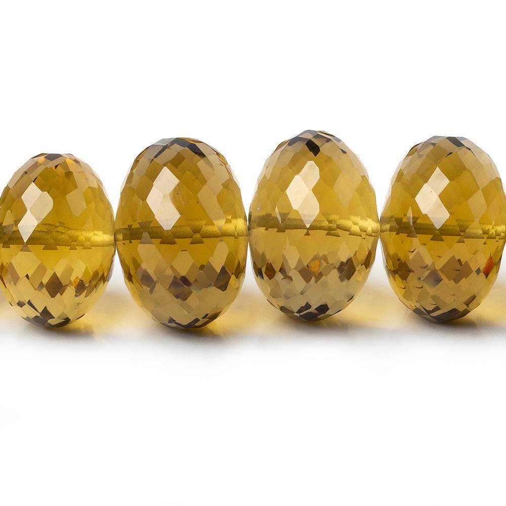 10.5-16mm Whiskey Quartz Faceted Rondelle Beads 16 inches 48 pcs AAA - Beadsofcambay.com